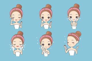 化妆品素材卡通版美容女孩