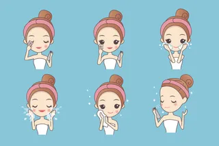 化妆品素材卡通版美容女孩