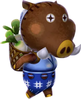 棕色小猪卡通简笔素材