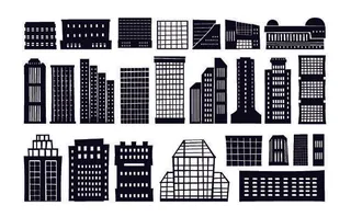 分析图素材图标集合景观建筑立面插画场景AI矢量图形设计