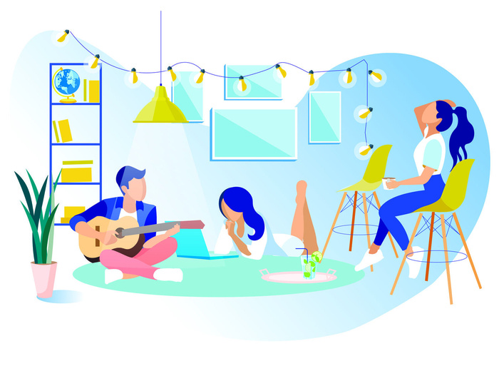 扁平化人物场景办公互联网等距ai矢量设计网页海报UI素材插画
