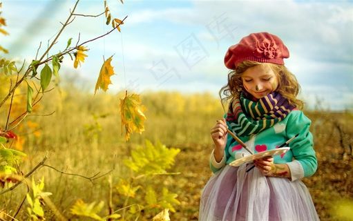 秋天的儿童高清图片素材