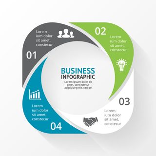 数据图表统计图形分析分类商务会议办公图标PSD模板素材