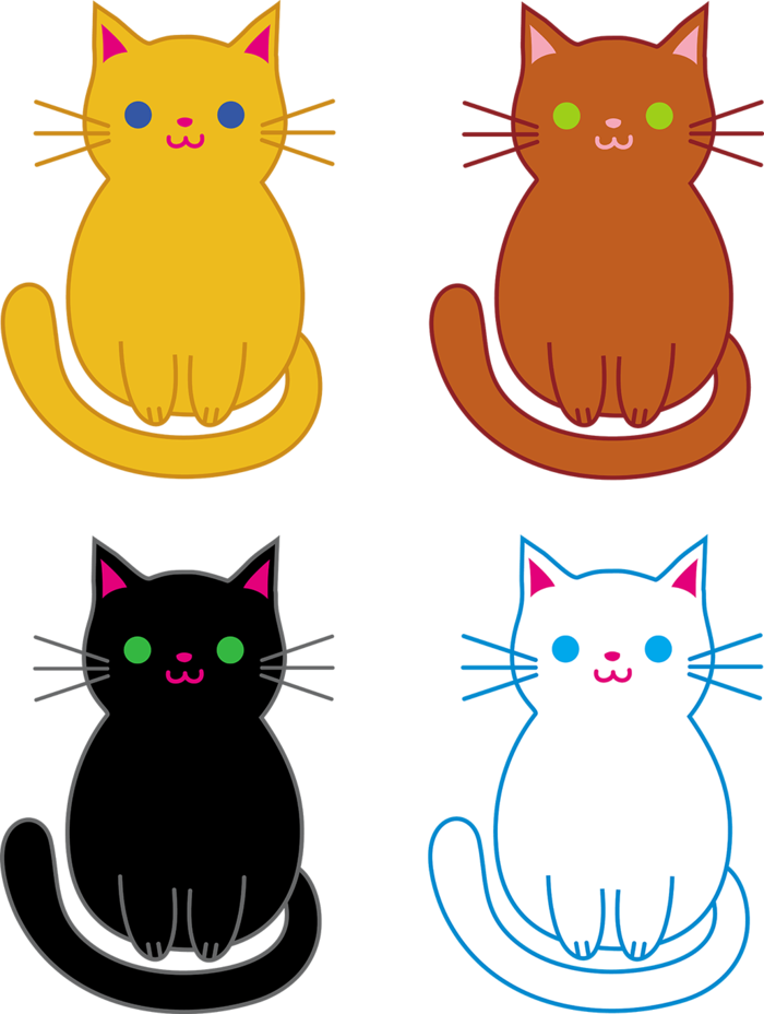 猫咪卡通简笔