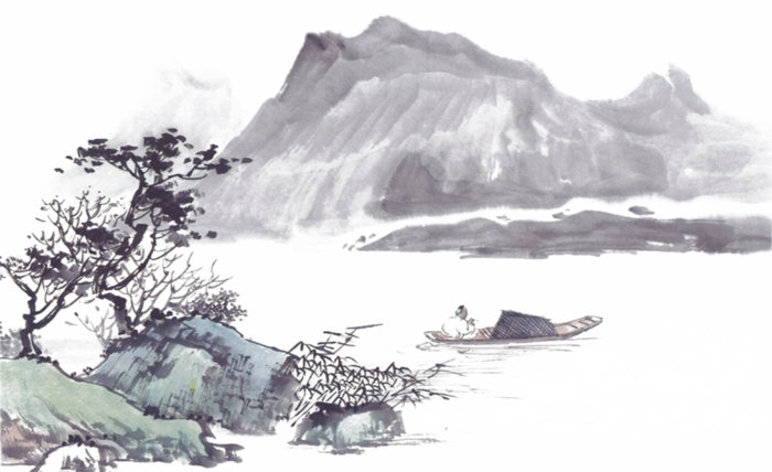 山水画素材中国风水墨画素材元素中国画