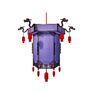 卡通手绘灯笼中秋节元宵节花灯新年海报元素PNG免扣PS素材