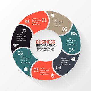 数据图表统计图形分析分类商务会议办公图标PSD模板素材