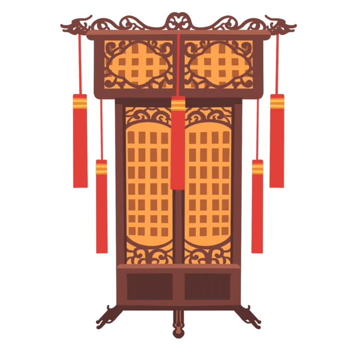 卡通手绘灯笼中秋节元宵节花灯新年海报元素PNG免扣PS素材