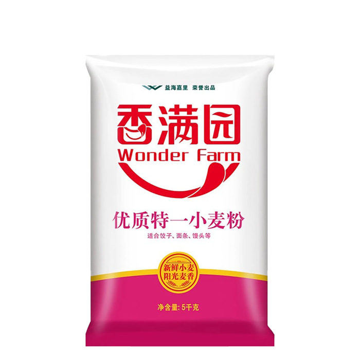 香满园优质小麦粉5千克超市商品白底图免抠实物摄影png格式图片透明底