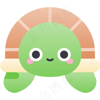 卡通乌龟元素图标免扣