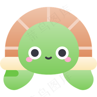 卡通乌龟元素图标免扣