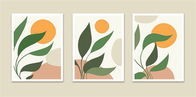植物装饰画绿色清晰简约北欧时尚