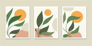 植物装饰画绿色清晰简约北欧时尚