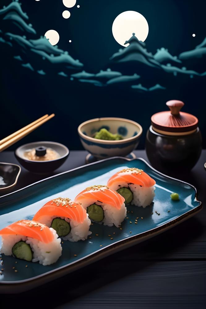日式美食寿司背景