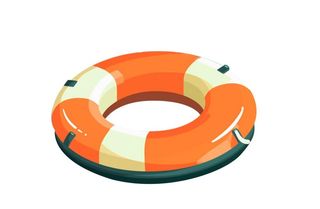 夏季游泳圈插画