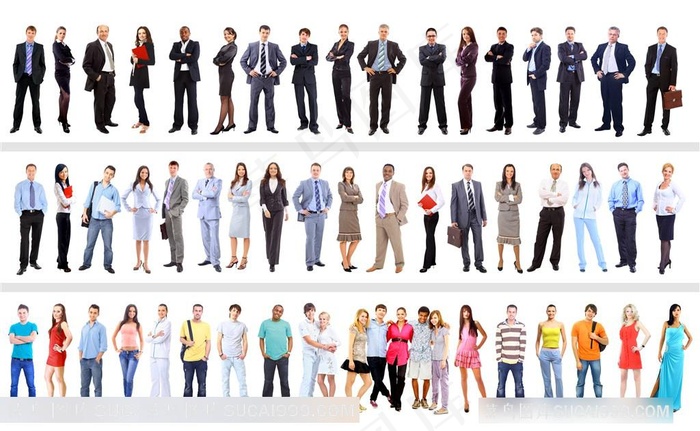 白色背景各个行业人物写真高清图片