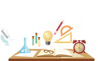 木头桌子卡通书写工具少儿兴趣班