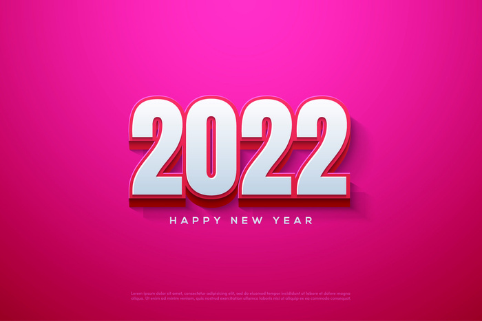 2022创意艺术字体新年虎年圣诞节数字立体质感文字AI矢量设计素材