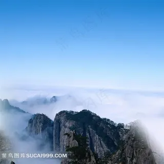 黄山山顶云雾云海高清摄影图片 黄山山顶云雾云海高清摄影图片