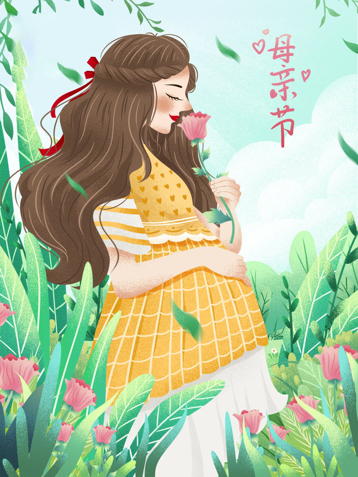 母亲节 母亲节插画 母亲节宣传