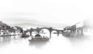 山水画素材中国风水墨画素材元素中国画