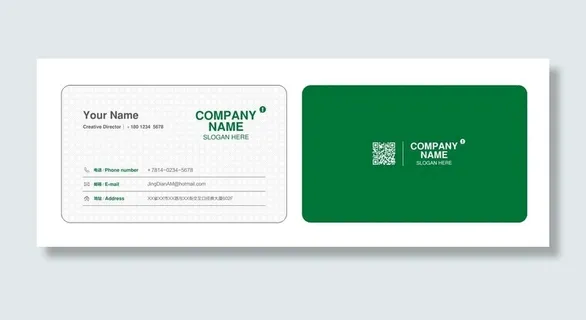 简约绿色健康名片