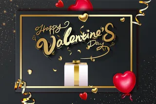 情人节红心黑色背景