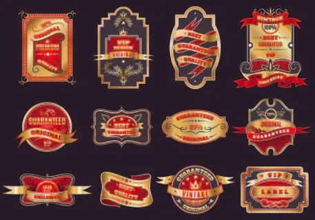 免抠标签设计矢量