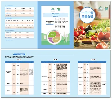全民营养周一日三餐带量食谱三折页