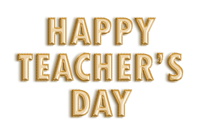 教师节艺术字设计海报元素