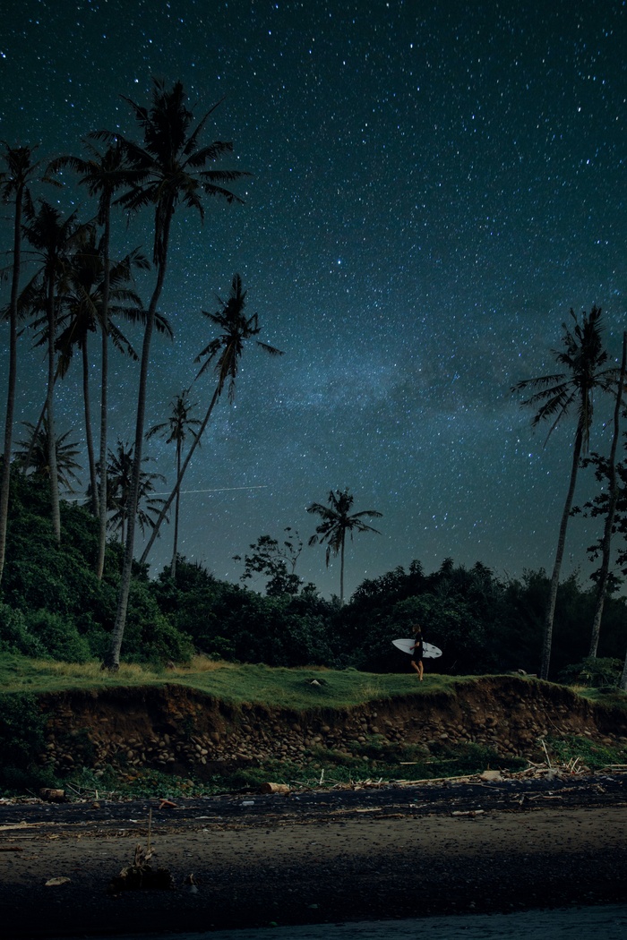 黑色星空摄影素材