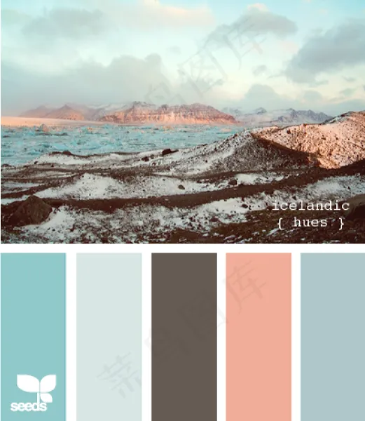 冬天系配色色卡色彩搭配