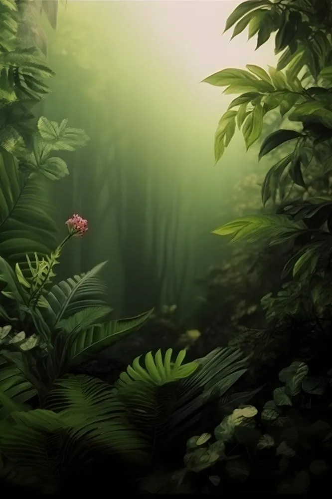 简约树叶丛林小草绿色简约背景(2400x3600)