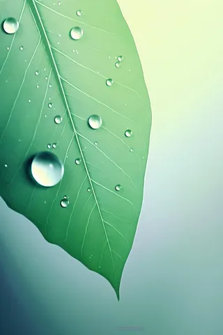 简约清新渐变黄绿色树叶纹理背景