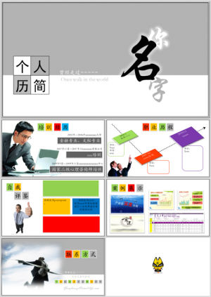 个人竞聘述职介绍简历ppt通用模板预览图
