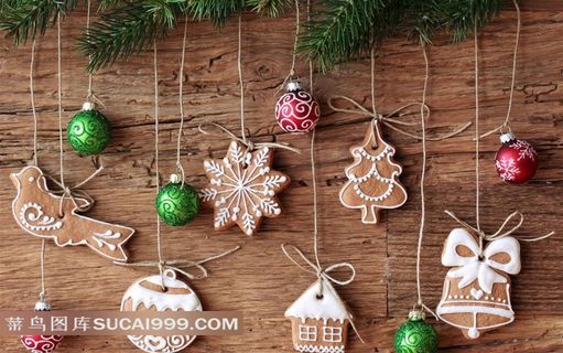 精美圣诞节装饰元素饼干素材