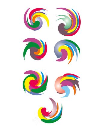 彩色循环旋转素材