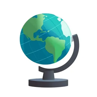 地球仪蓝色矢量元素