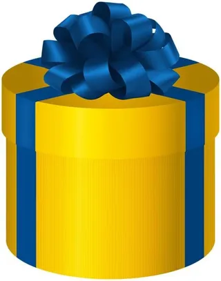 黄色礼盒 PNG免抠