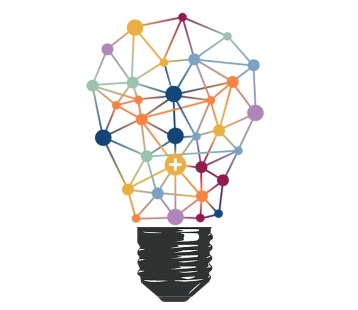 灯泡线条蓝色少儿兴趣班素材