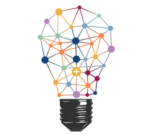 灯泡线条蓝色少儿兴趣班素材