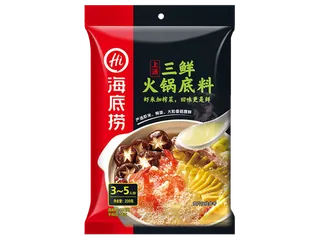 海底捞三鲜火锅底料超市商品白底图免抠实物摄影png格式图片透明底