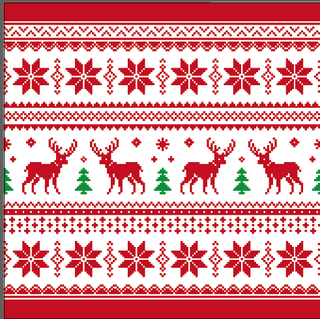 毛衣装饰鹿和圣诞树雪花桌布窗帘设计