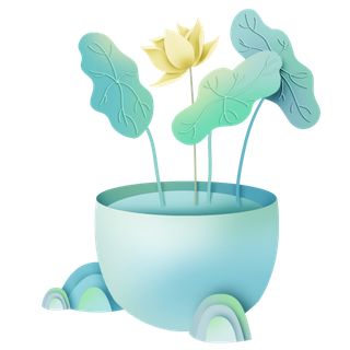 清明元素古风中式清明节山水画中国风绿色