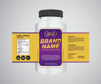 药瓶瓶子不干胶标签贴纸