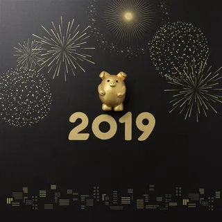 黑色猪年创意图片 黑色猪年创意图片