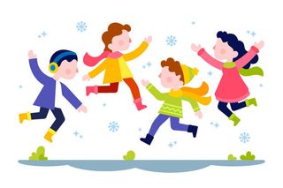 冬天服饰服装冬装穿冬装保暖冬季卡通人物男女装Ai矢量图片素材