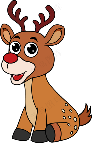 圣诞小鹿卡通