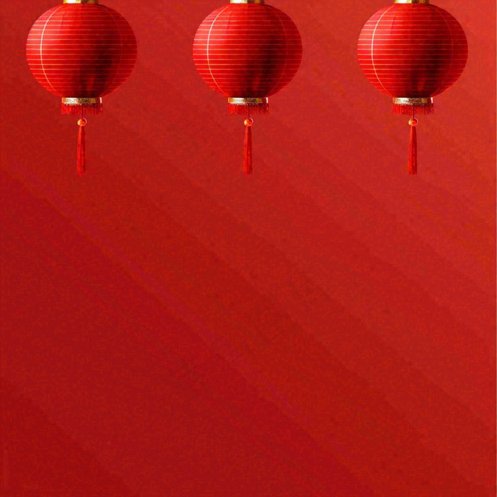 中国红创意喜庆灯笼，元旦新年小年除夕(1024x1024)