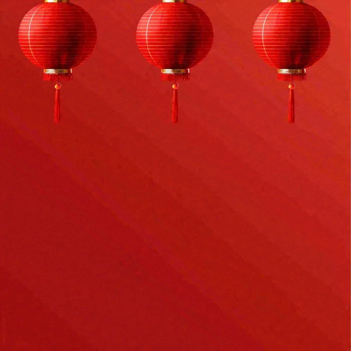 中国红创意喜庆灯笼，元旦新年小年除夕(1024x1024)